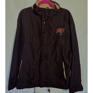 NFL Jacket Size M Tampa Bay Buccineers Hooded Light weight full zip